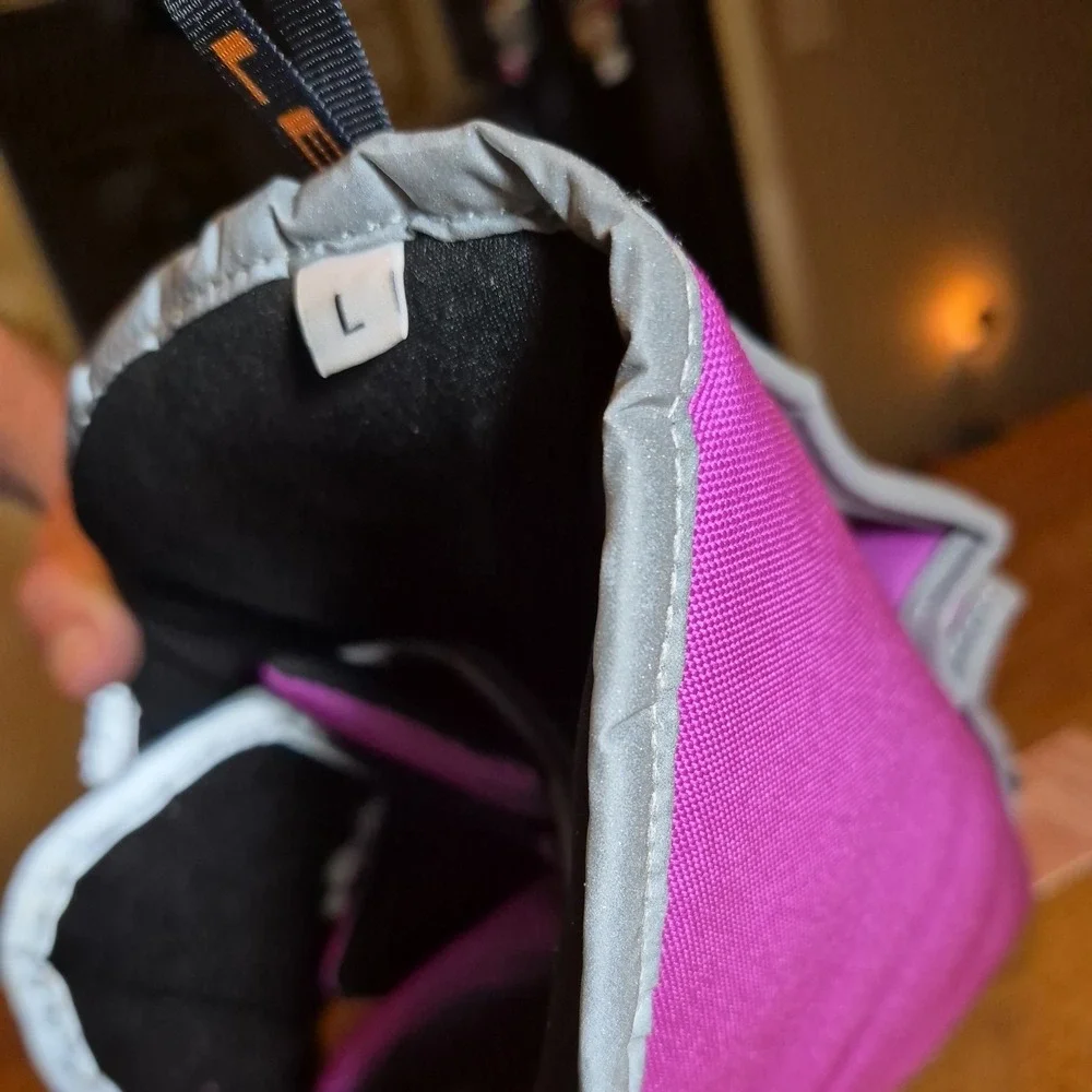 ThinkPet Adjustable Padded Reflective vest Dog Harness Purple Gray L